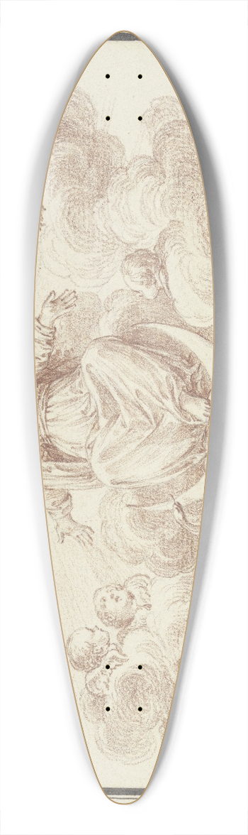 Charles-Nicolas Cochin The Younger - Mary on the crescent moon 39.3 inch art pintail longboard deck