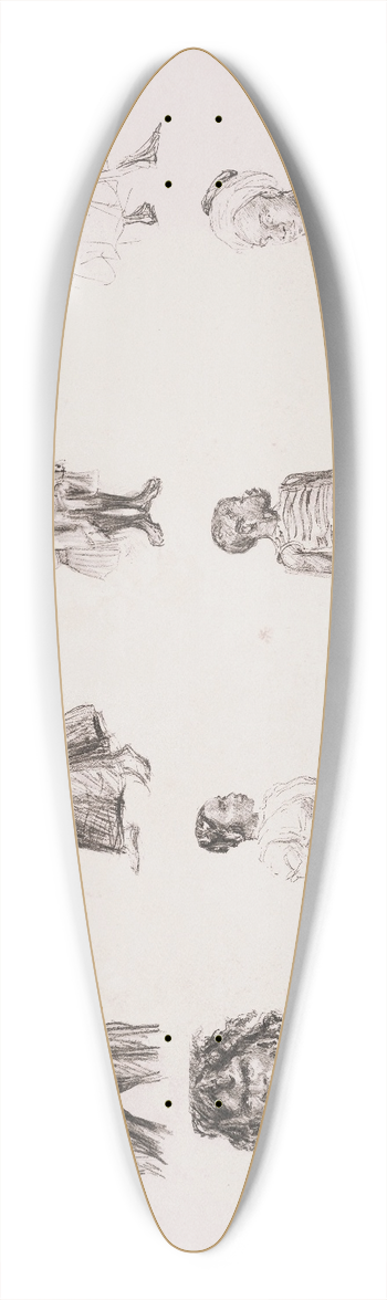 Charles Paul Renouard - Croquis dexotiques 39.3 inch art pintail longboard deck