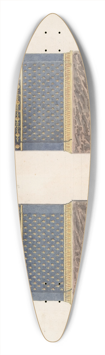 Charles Percier - Right and Left Tribunes 39.3 inch art pintail longboard deck