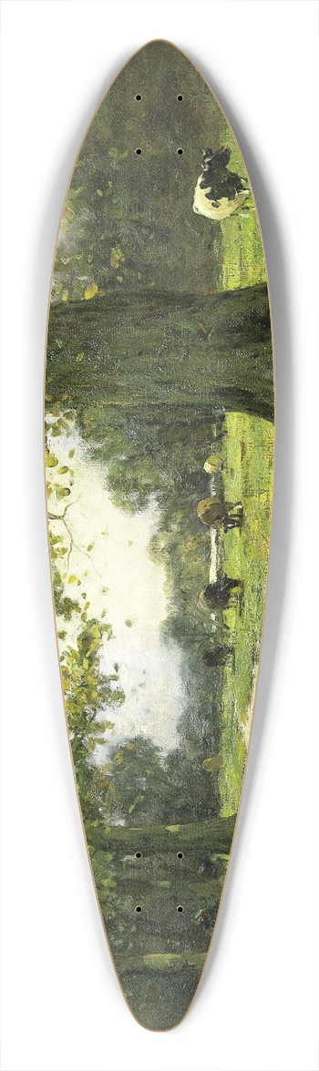 Charles P. Gruppe - Meadow Brook 39.3 inch art pintail longboard deck