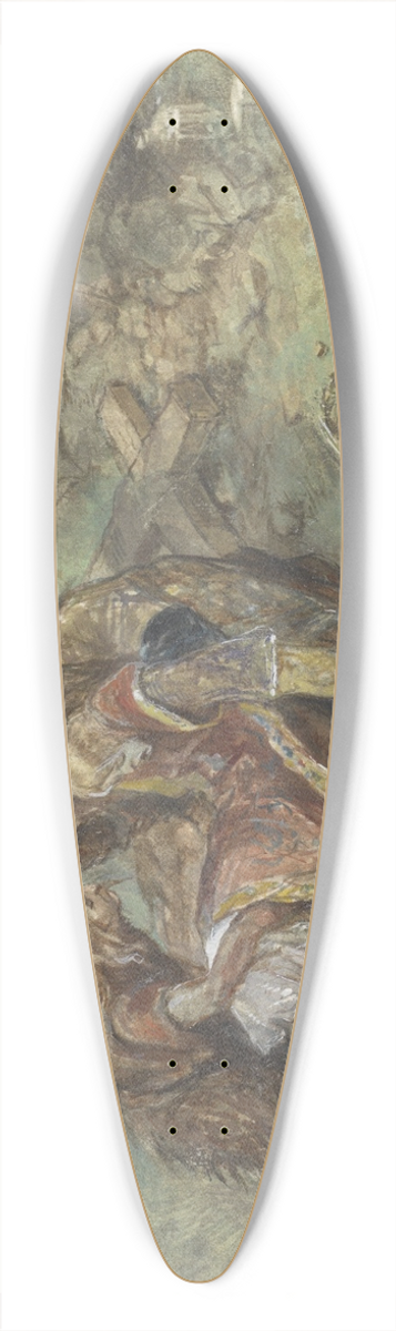 Charles Rochussen - Gewonde Adalbert wordt weggedragen 39.3 inch art pintail longboard deck