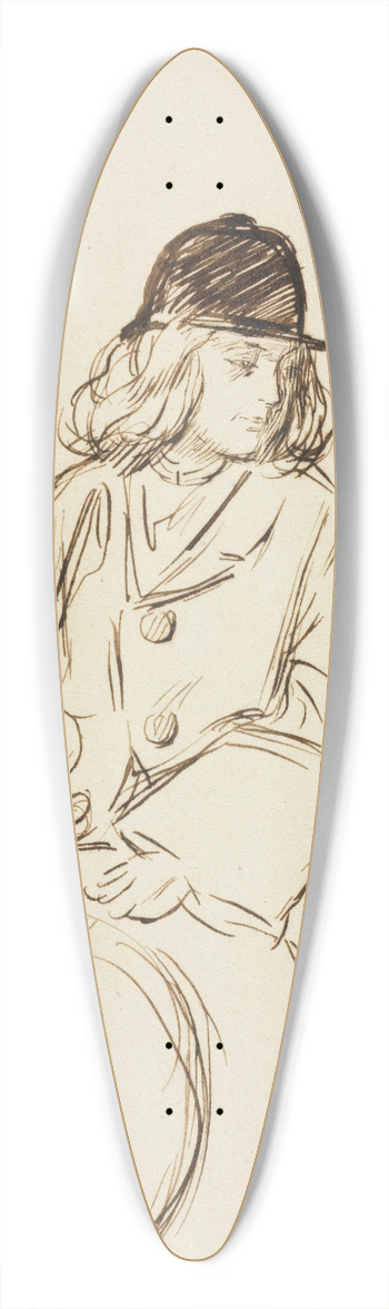 Charles Samuel Keene - Portrait of Little Corbauld 39.3 inch art pintail longboard deck