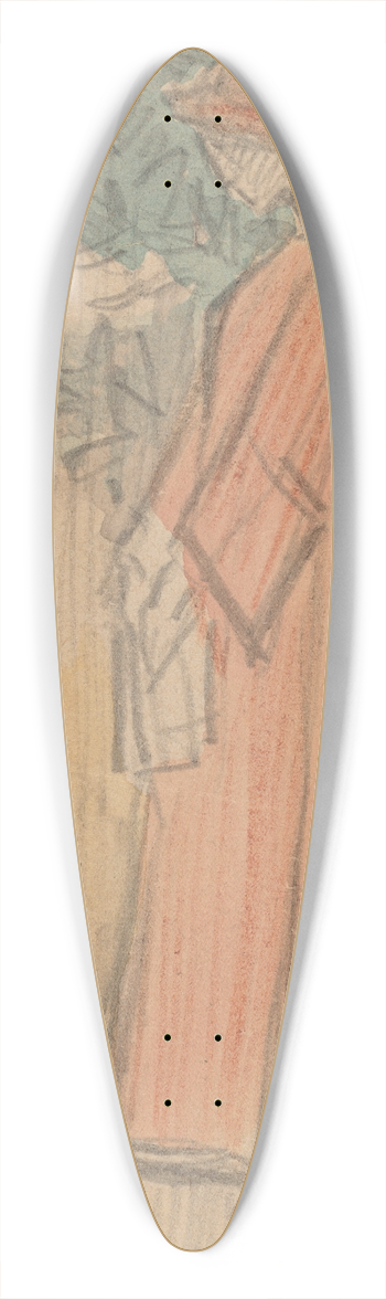 Charles Sprague Pearce - Study for a Panel V 39.3 inch art pintail longboard deck
