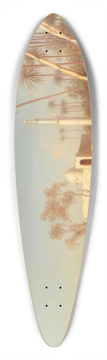 Charles Thodore Frre - View of Boulak, near Cairo, Egypt 39.3 inch art pintail longboard deck
