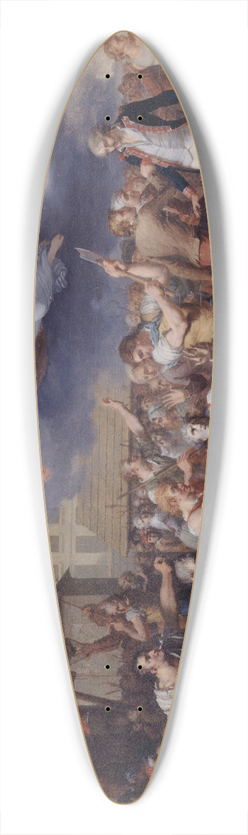 Charles Thvenin - Le marquis de Pelleport (1754-1807) tente, en vain, de sauver le major de la Bastille, Antoine-Jrme de Losme-Salbray, le 14 juillet 1789 39.3 inch art pintail longboard deck