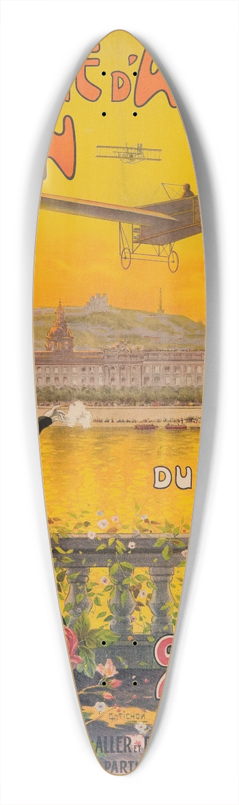 Charles Tichon - Semaine daviation de Lyon 39.3 inch art pintail longboard deck