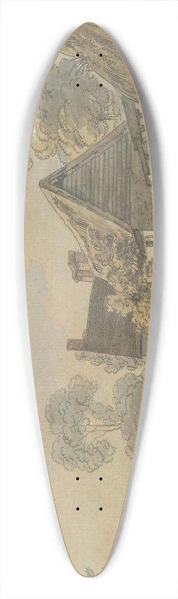 Charles Tompkins - Water mill 39.3 inch art pintail longboard deck