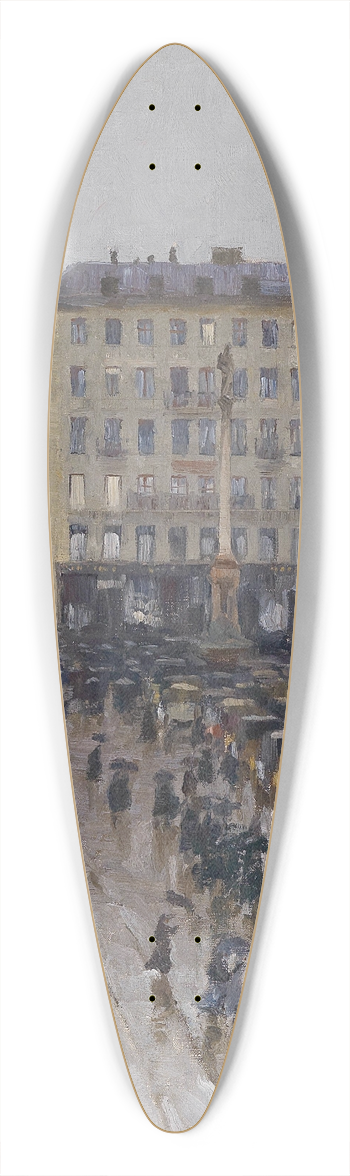 Charles Vetter - Blick auf den Marienplatz in Mnchen 39.3 inch art pintail longboard deck