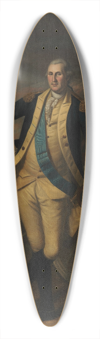 Charles Willson Peale - George Washington 39.3 inch art pintail longboard deck