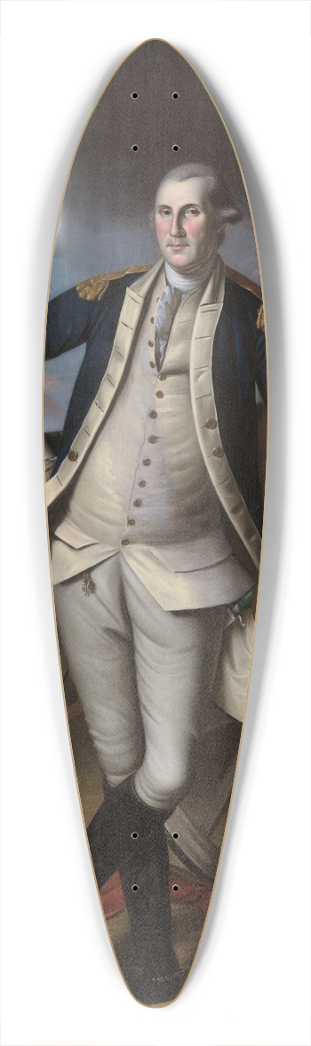Charles Willson Peale - George Washington at the Battle ofPrinceton 39.3 inch art pintail longboard deck