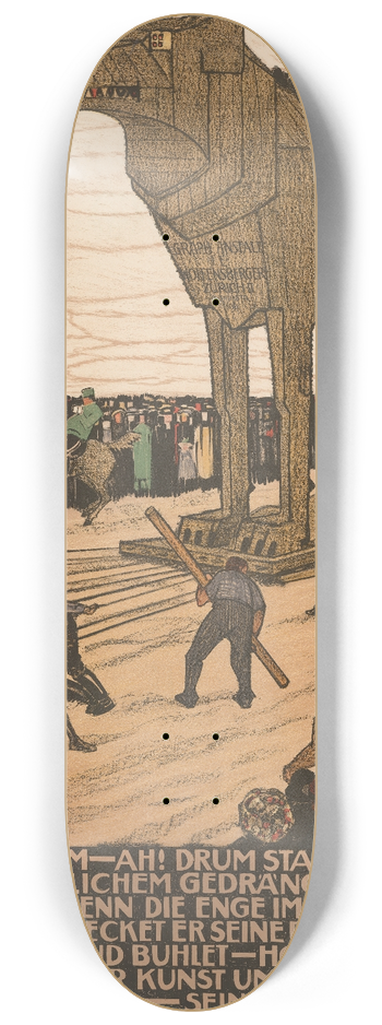 Burkhard Mangold - Der Wolf zieht um 8.25 inch art skate deck