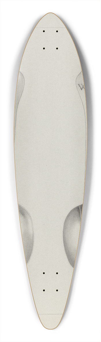 Charlotte Winter - Silver Spoon 39.3 inch art pintail longboard deck