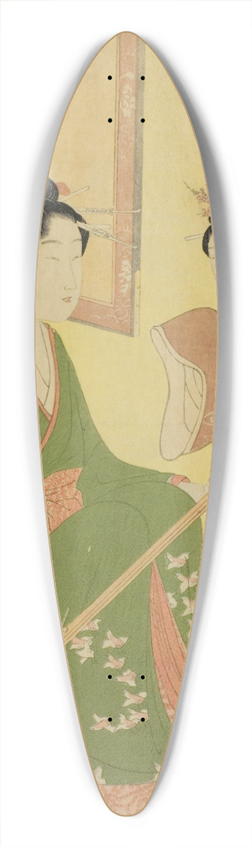 Chbunsai Eishi - Beauties Parodying the Seven Sages  A Selection of Younger Courtesans (Shichi kenjin yatsushi bijin shinzo zoroe); Mitsuito of the Hyogoya 39.3 inch art pintail longboard deck