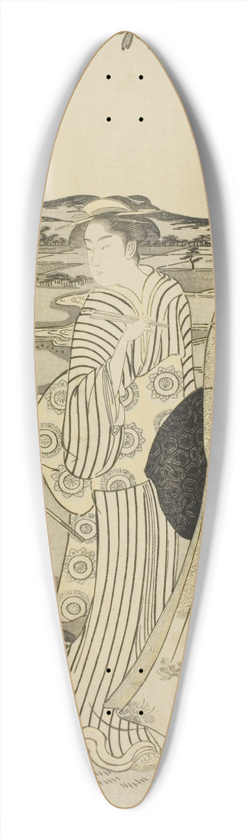 Chbunsai Eishi - Parrot Komachi, from the series The Fashionable Seven Komachi (Furyu nana Komachi) 39.3 inch art pintail longboard deck