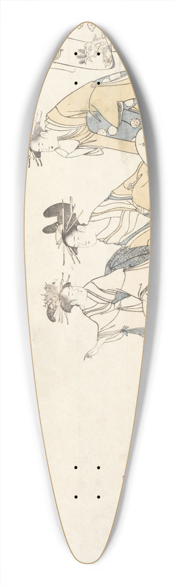 Chbunsai Eishi - Untitled 39.3 inch art pintail longboard deck