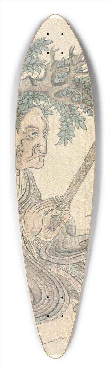 Chen Hongshou - A Lohan [after Kuan-hsiu] 39.3 inch art pintail longboard deck