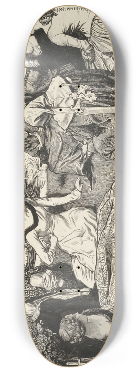 Byam Shaw - II Decamerone; A Tale from Boccaccio 8.25 inch art skate deck