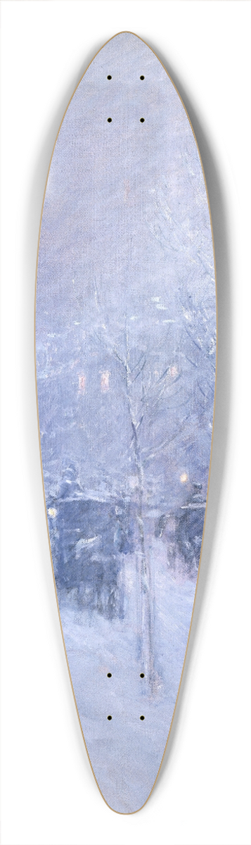 Childe Hassam - Late Afternoon, New York, Winter 39.3 inch art pintail longboard deck
