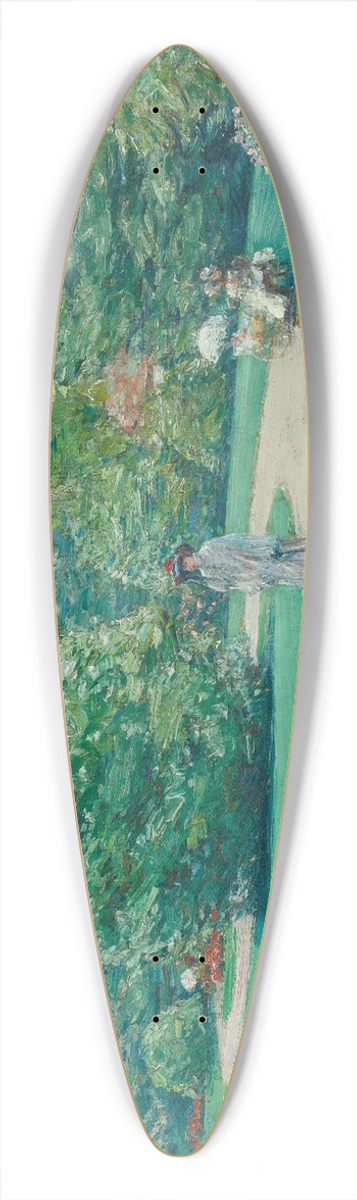 Childe Hassam - Parc Monceaux, Paris 39.3 inch art pintail longboard deck