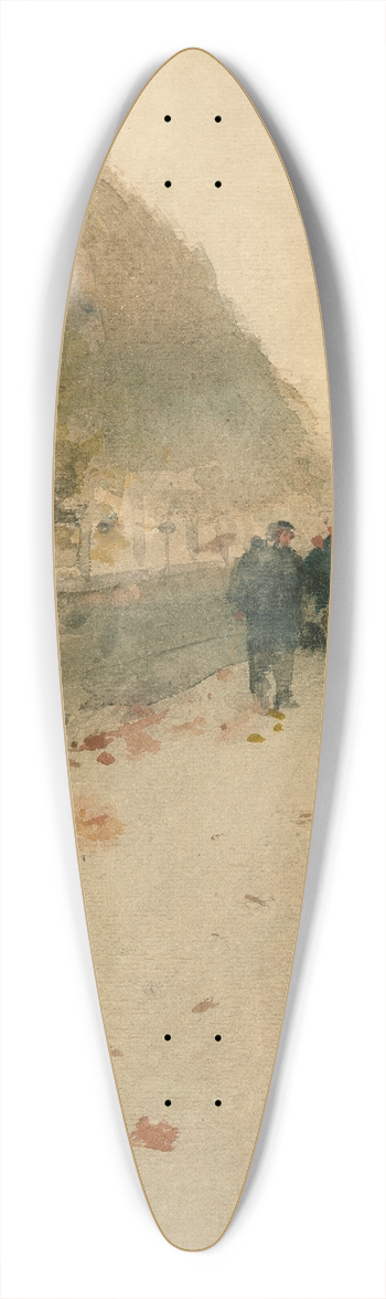 Childe Hassam - Quai du Louvre 39.3 inch art pintail longboard deck