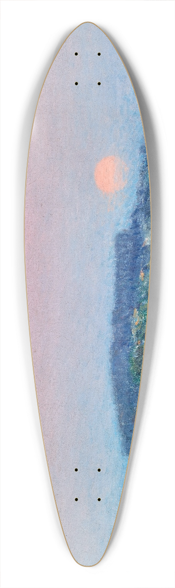Childe Hassam - September Moonrise 39.3 inch art pintail longboard deck