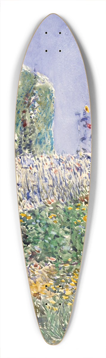 Childe Hassam - Thaxters Garden 39.3 inch art pintail longboard deck