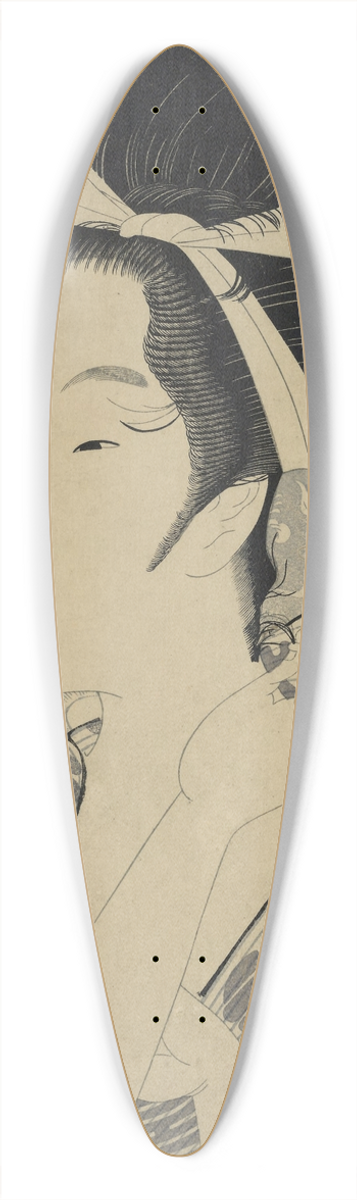 Chokosai Eisho - Three Beauties of Our Time (Tosei san bijin) 39.3 inch art pintail longboard deck