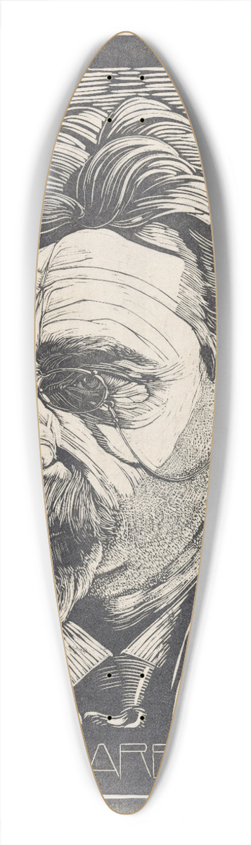 Chris Lebeau - Portret van Otto Barendsen 39.3 inch art pintail longboard deck