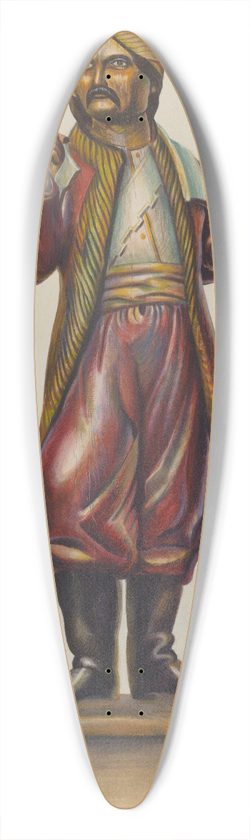 Chris Makrenos - Cigar Store Figure 39.3 inch art pintail longboard deck