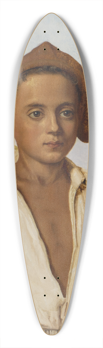 Christen Kbke - A Capri Fisher Boy 39.3 inch art pintail longboard deck