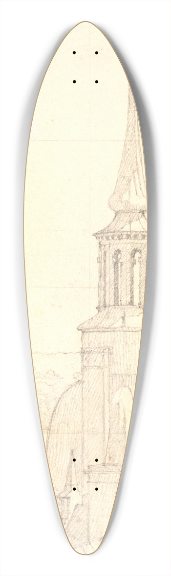Christen Kbke - Et af de to sm trne p Frederiksborg. 39.3 inch art pintail longboard deck