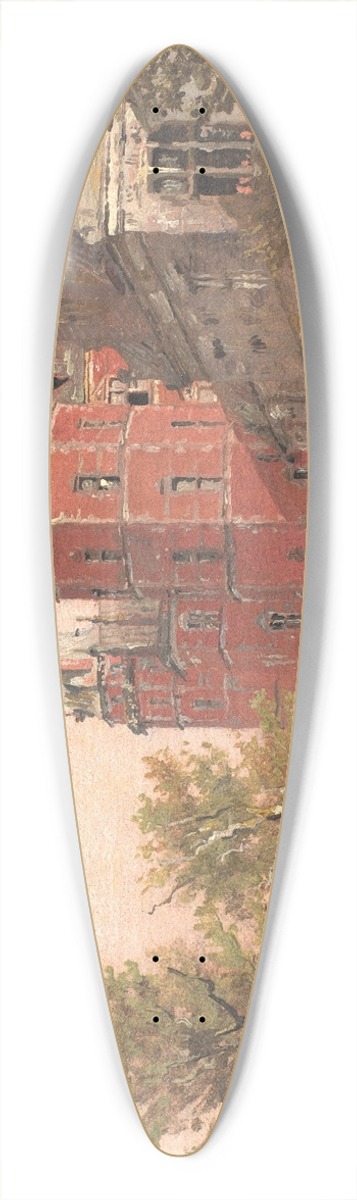 Christen Kbke - Frederiksborg Castle seen from the Northwest. Study 39.3 inch art pintail longboard deck