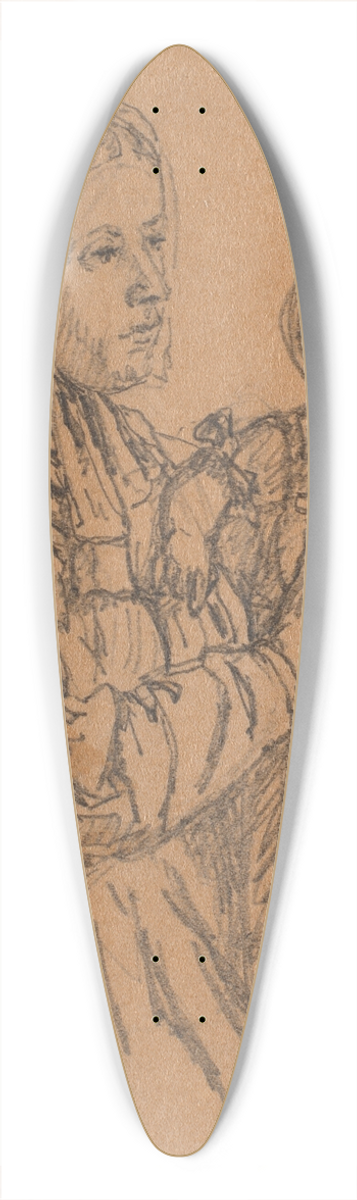 Christen Kbke - Kunstnerens datter bret af hendes amme 39.3 inch art pintail longboard deck