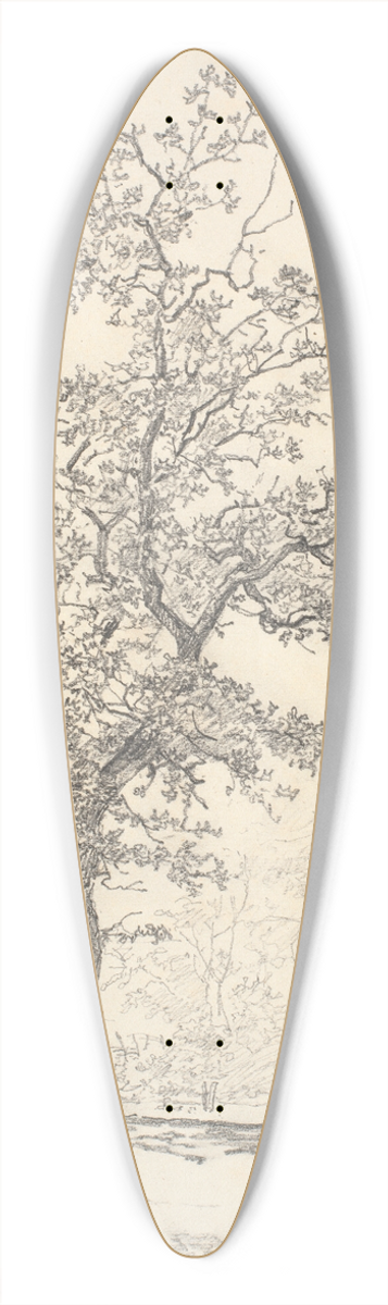 Christen Kbke - Parti fra en have 39.3 inch art pintail longboard deck