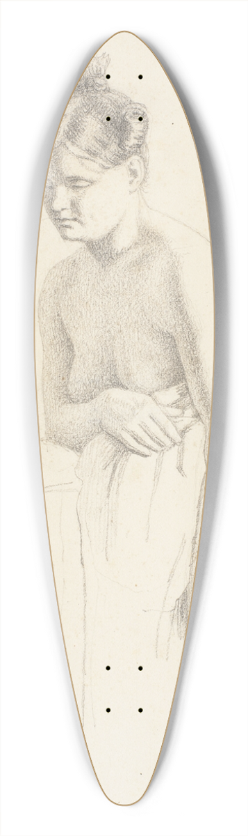 Christen Kbke - Stende kvindelig model, vendt mod venstre 39.3 inch art pintail longboard deck