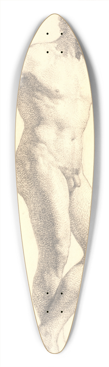 Christen Kbke - Stende mandlig akademimodel 39.3 inch art pintail longboard deck