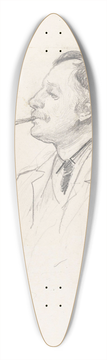 Christian Krohg - Mannsportrett 39.3 inch art pintail longboard deck