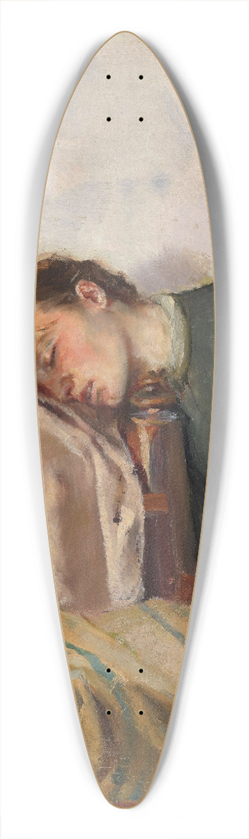 Christian Krohg - Mother and Child 39.3 inch art pintail longboard deck