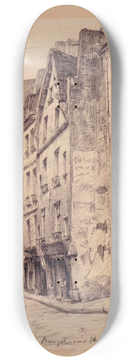 Camille Bourget - La rue de lHtel de Ville 8.25 inch art skate deck