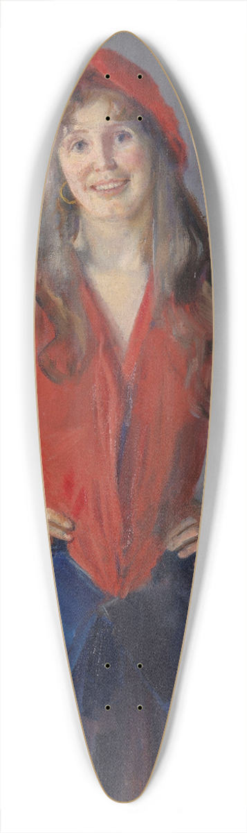 Christian Krohg - Portrait of the Painter Oda Krohg, b. Lasson 39.3 inch art pintail longboard deck
