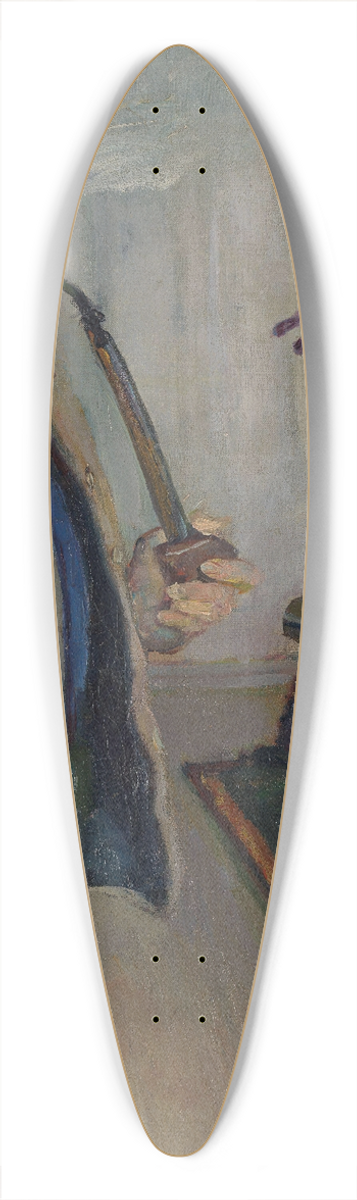 Christian Krohg - Self-Portrait 39.3 inch art pintail longboard deck