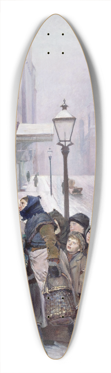 Christian Krohg - Struggle for Survival 39.3 inch art pintail longboard deck