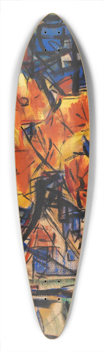 Christian Rohlfs - Rote Blumen in Vase 39.3 inch art pintail longboard deck