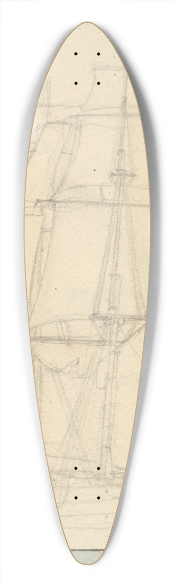 Christoffer Wilhelm Eckersberg - En brig med lsejl 39.3 inch art pintail longboard deck
