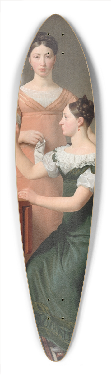 Christoffer Wilhelm Eckersberg - Mendel Levin Nathansons Elder Daughters, Bella and Hanna 39.3 inch art pintail longboard deck