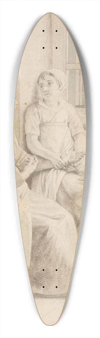 Christoffer Wilhelm Eckersberg - Mor og datter  Eckersbergs vrtinde i Paris 39.3 inch art pintail longboard deck