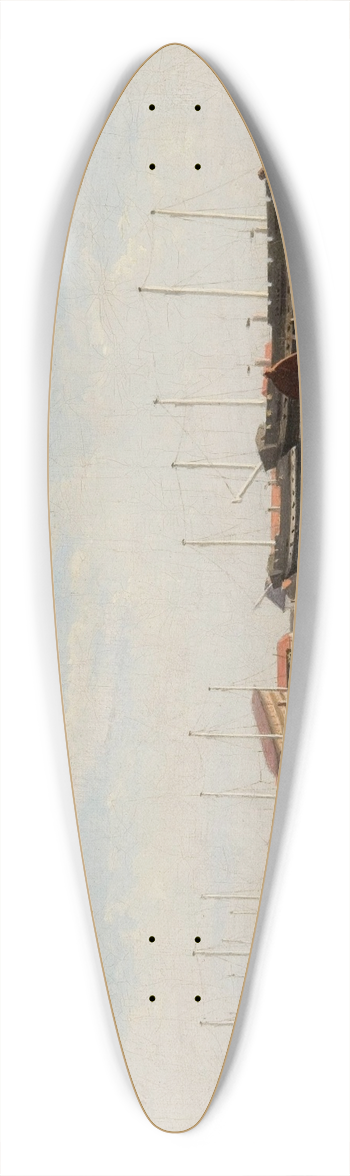 Christoffer Wilhelm Eckersberg - Parti af Nyholm med kranen og nogle krigsskibe 39.3 inch art pintail longboard deck