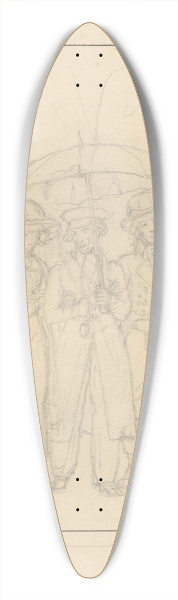 Christoffer Wilhelm Eckersberg - Scene fra De Uadskillelige 39.3 inch art pintail longboard deck