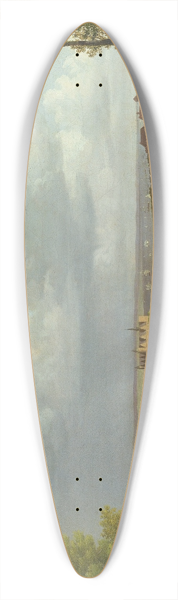 Christoffer Wilhelm Eckersberg - View north of Kronborg Castle 39.3 inch art pintail longboard deck