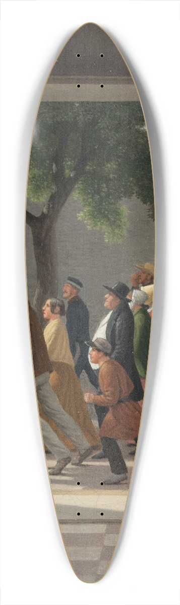 Christoffer Wilhelm Eckersberg - View through a Door to Running Figures 39.3 inch art pintail longboard deck